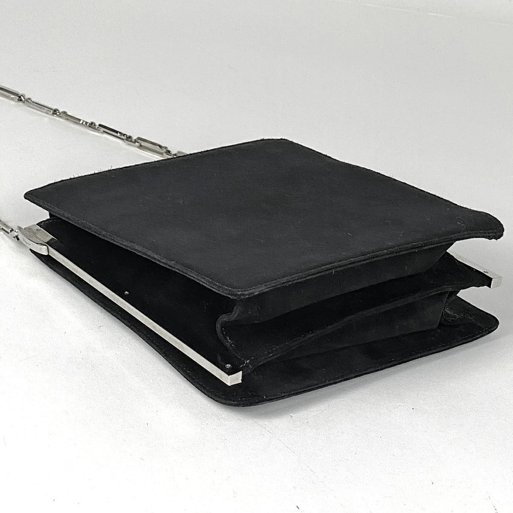 Salvatore Ferragamo chain logo Hobo black Shoulder suede Bag